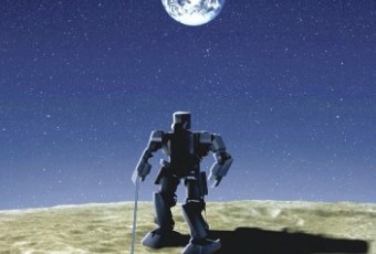 robot on moon