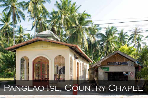 An unnamed country chapel with a small business vulcanising shop next door. Panglao Island, Philippines