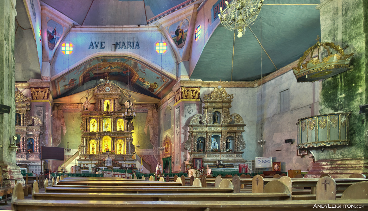 HDR picture of the Church of Our Lady of the Immaculate Conception in Baclayon is considered to be one of the oldest churches in the Philippines, dating back to the early 1700s